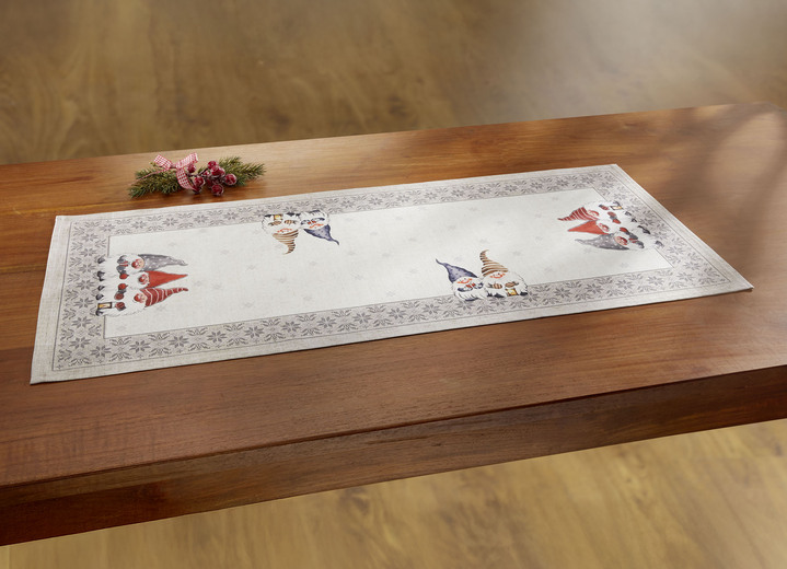 Tafellakens - Tafel- en kamerdecoratie met kaboutermotieven, in Größe 135 (2 placemats, 30x 45 cm) bis 404 (Kussensloop, 40 x 40 cm), in Farbe MULTICOLOR Ansicht 1