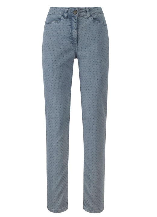 - Jeans met stippenpatroon, in Größe 019 bis 052, in Farbe ROOK BLAUW Ansicht 1