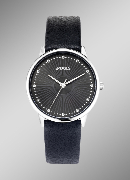 Kunstleren bandje - Pools Quartz dameshorloge, in Farbe NEE Ansicht 1