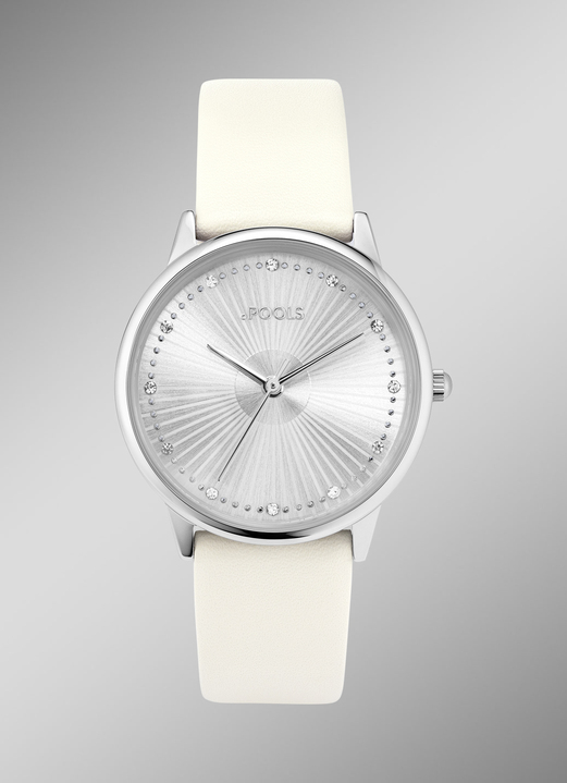 Kunstleren bandje - Pools Quartz dameshorloge, in Farbe NEE Ansicht 1