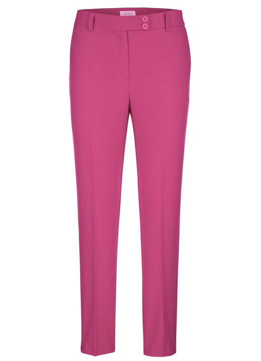 Broek met knoop- en ritssluiting - Enkellange broek, in Größe 038 bis 052, in Farbe ROZE Ansicht 1
