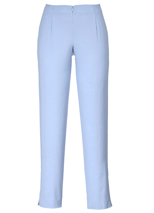 Broek met knoop- en ritssluiting - Enkellange broek, in Größe 019 bis 052, in Farbe LICHTBLAUW Ansicht 1