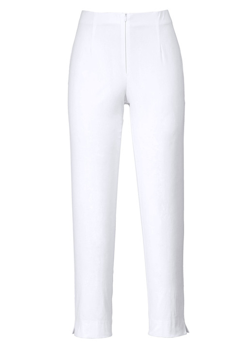 Broek met knoop- en ritssluiting - Enkellange broek, in Größe 019 bis 052, in Farbe WEISS Ansicht 1
