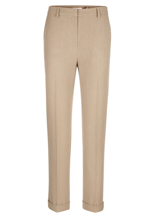 Broek met knoop- en ritssluiting - Broek met vaste manchetten, in Größe 019 bis 052, in Farbe CAMEL Ansicht 1