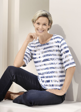 Shirt tuniek met strass applicatie