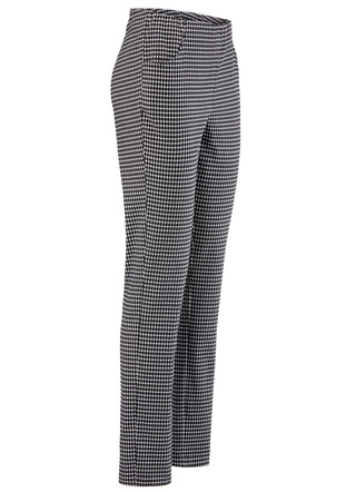 Broek met trendy pied-de-poulemotief