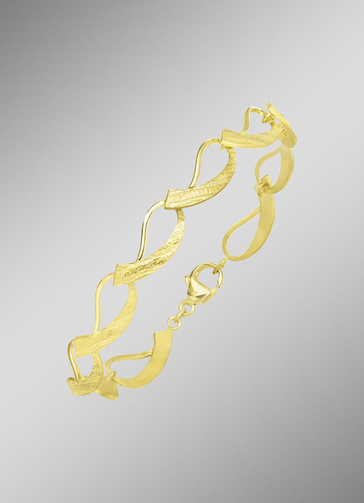 Oorbellen - Vergulde zilveren armband, in Farbe  Ansicht 1