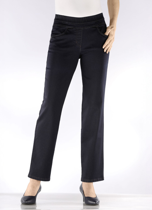 Jeans - Broek, in Größe 018 bis 052, in Farbe DUNKELBLAU Ansicht 1