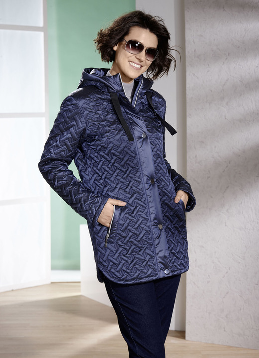 Winterjassen - Jasje met interessante quilt, in Größe 036 bis 052, in Farbe BLAUW Ansicht 1