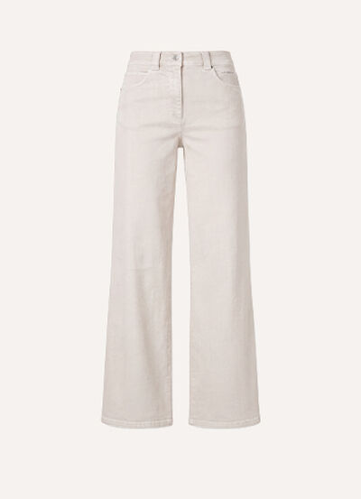 Jeans met subtiele strassversiering