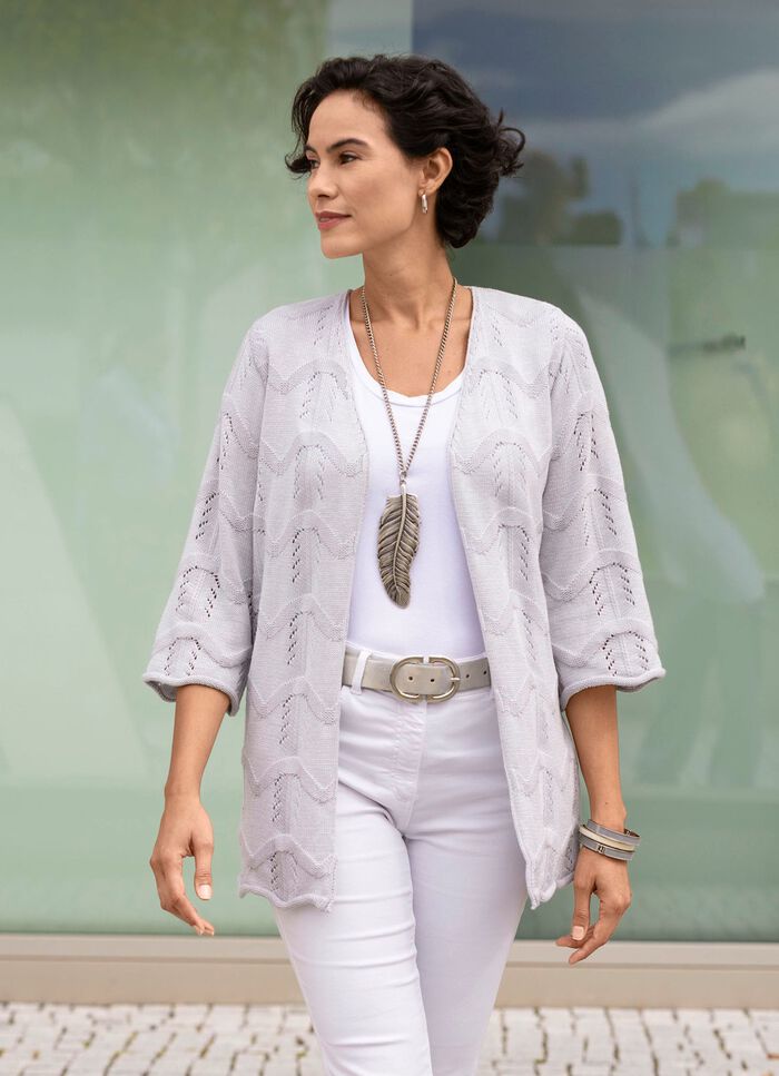 Cardigan met een mix van patronen in een golvend design 