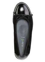 Waldl&auml;ufer, elegante damesballerina's, breedte H, met uitneembaar voetbed ZWART