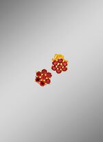 Oorbellen met echte granaat 