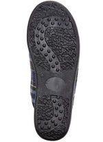 Tweepak gevoerde herenpantoffels met wol 1 X BRUIN, 1 X BLAUW