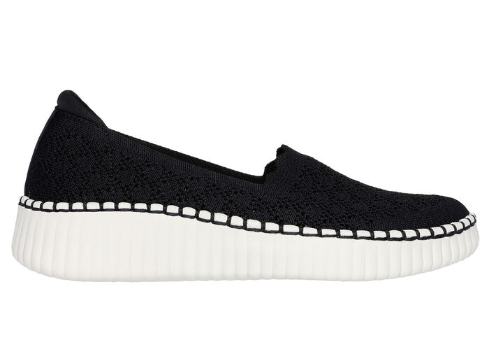 SKECHERS pantoffel van rekbaar breimateriaal SCHWARZ