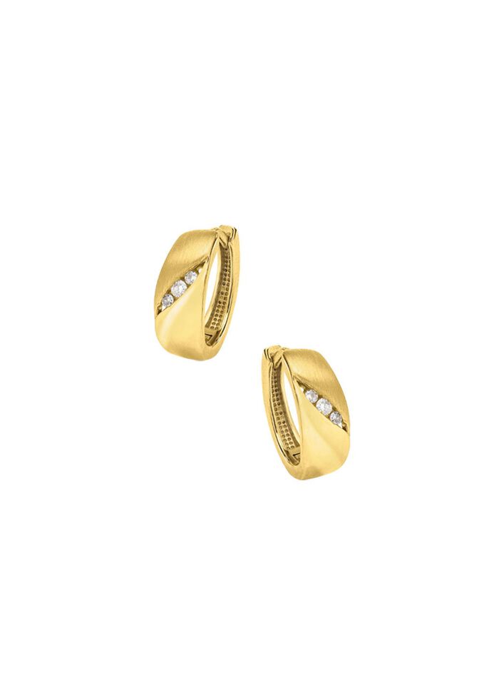 Prachtige creolen met 6 diamanten 