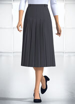 Rok met plooien rondom DUNKELGRAU