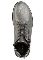 Waldl&auml;ufer, comfortabele dames enkellaarsjes, winterschoenen, breedte H, gemaakt van hertenleer OUD ZILVER