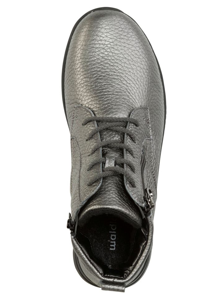 Waldl&auml;ufer, comfortabele dames enkellaarsjes, winterschoenen, breedte H, gemaakt van hertenleer OUD ZILVER