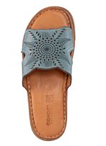 Gemini muiltjes van nappaleer met perforatie JEANS