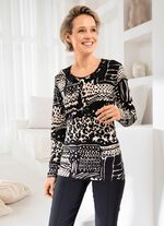 Shirt met strass-versieringen 