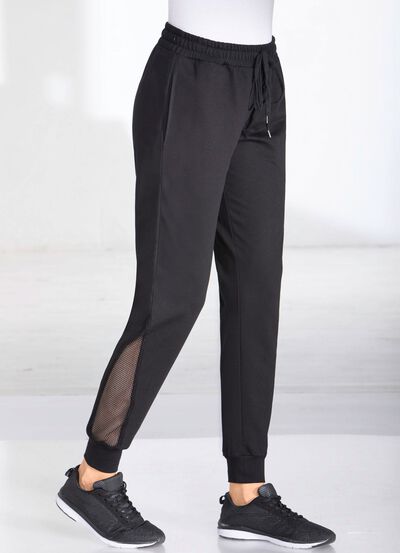 Vrijetijdsbroek met mesh-inzet in 4 kleuren 