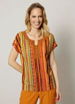 Shirt met gehaakte kanten rand 