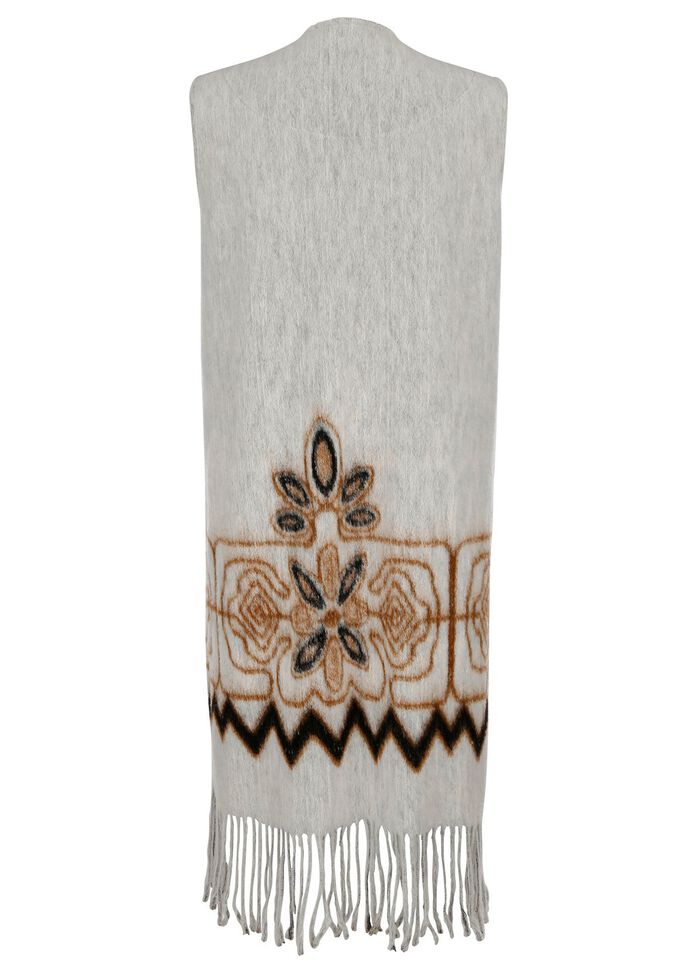 Lang vest met franjes 