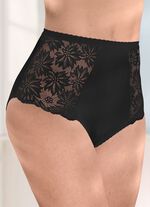 Vierpack slips met elastische kanten bloemenprint 