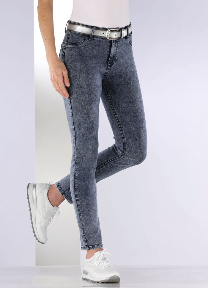 Enkellange, figuurcorrigerende jeans 