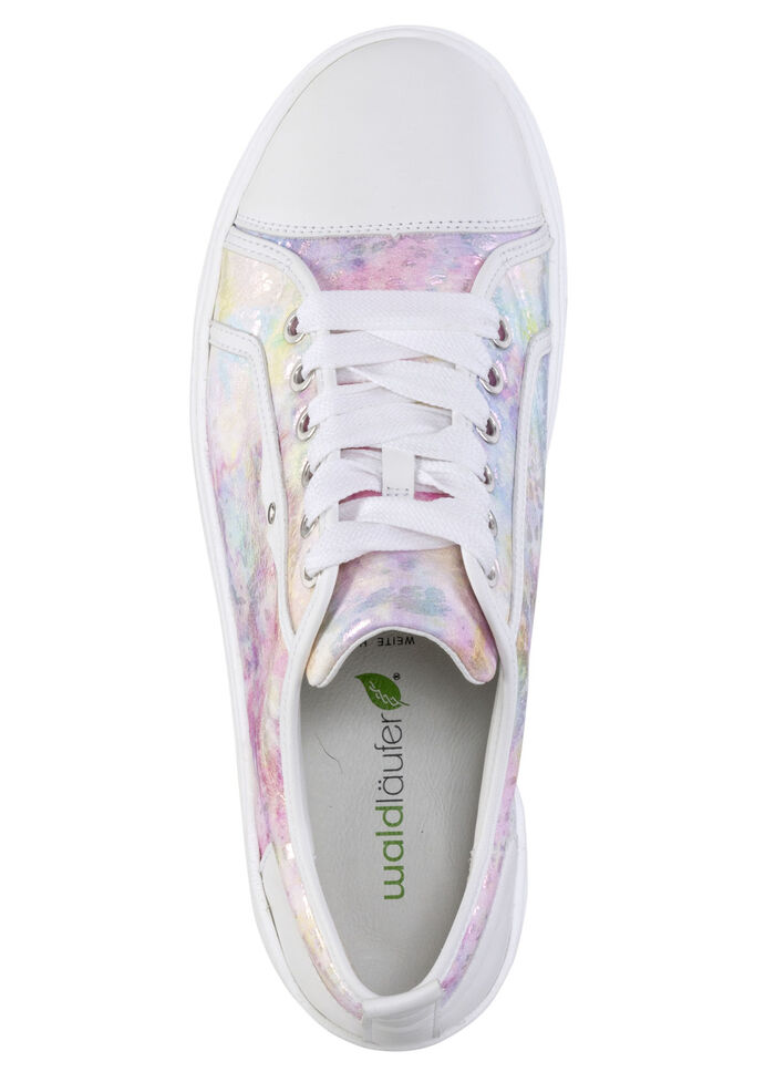 Waldläufer veter sneakers met speelse print WEISS-MULTICOLOR