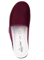 Laurina, duopack, klassieke damespantoffels, breedte G, gemaakt van meshmateriaal 1X BORDEAUX, 1X SCHWARZ