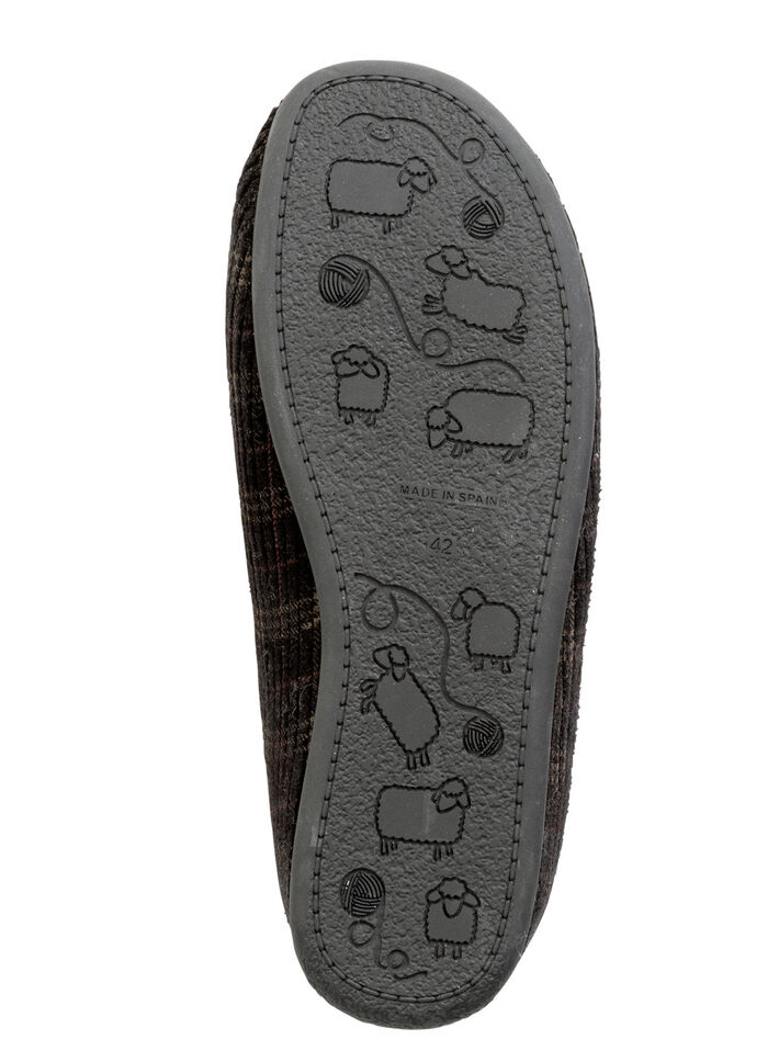 Textielpantoffels met uitneembaar voetbed ZWART