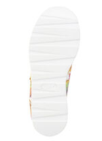 Waldläufer sneakers van gecoat textiel met bloemenprint WEISS-BUNT