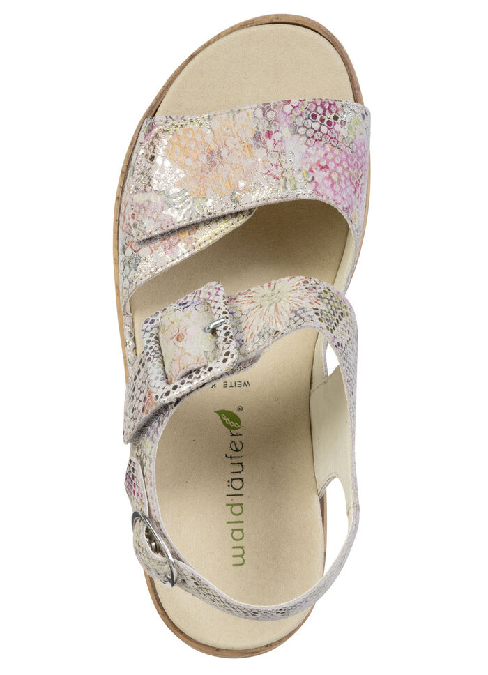 Waldläufer, comfortabele damessandalen, breedte K, met uitneembaar voetbed ROSÉ-BUNT