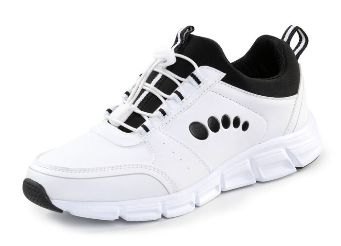 ELENA EDEN, stijlvolle damessneakers, met uitneembaar voetbed WEISS-SCHWARZ