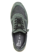 ELENA EDEN sneaker met veters en uitneembaar leren voetbed DONKERGROEN