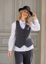 Vest met krijtstrepen 