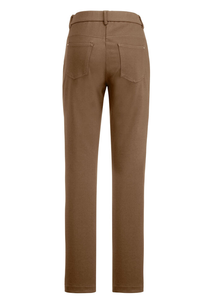 Broek met sportieve chic COGNAC