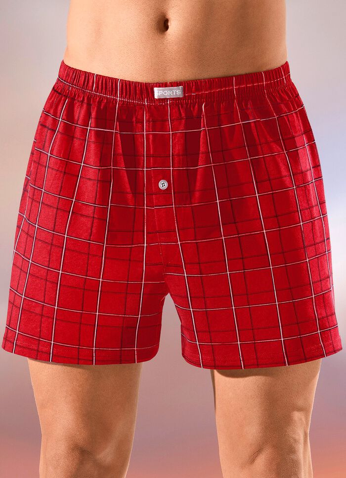 Set boxershorts met knoopsluiting, in verschillende kleuren 