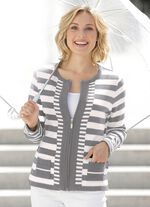 Vest in decoratief gestreept dessin GRAY-CRU