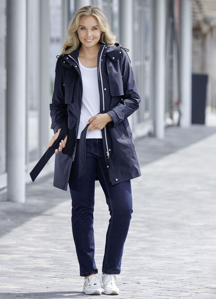Functionele trenchcoat met riem 