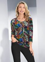 Shirt met schitterende kleurenprint 