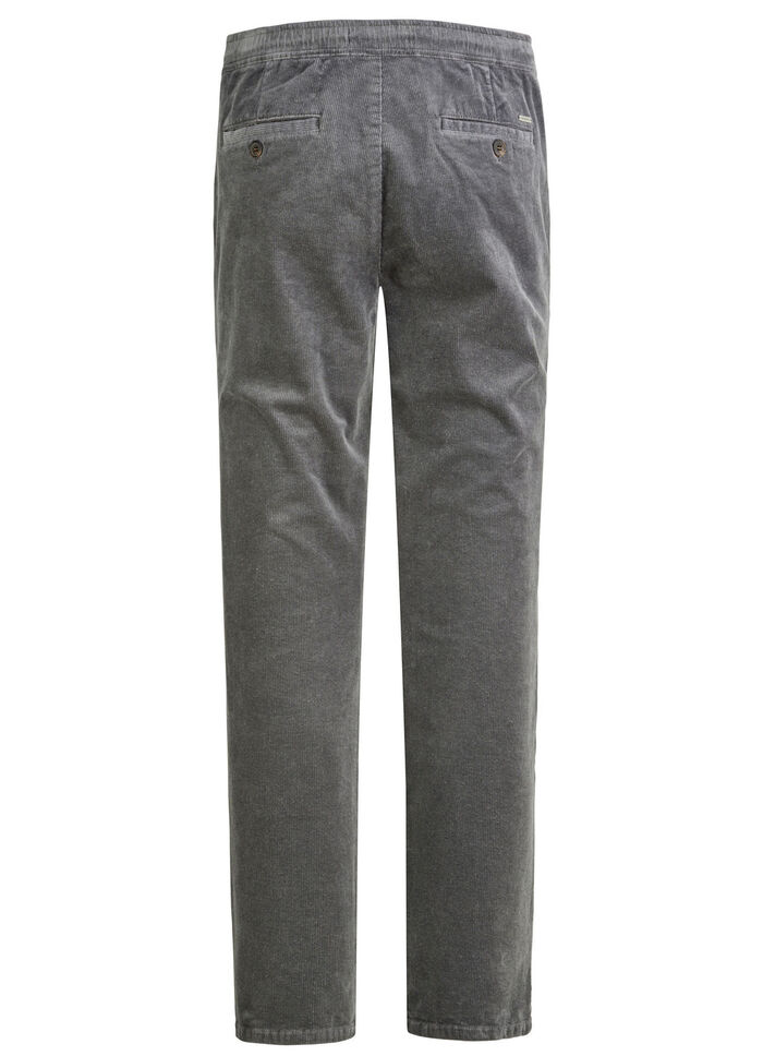 Corduroy broek met elastische tailleband in 3 kleuren GRAU