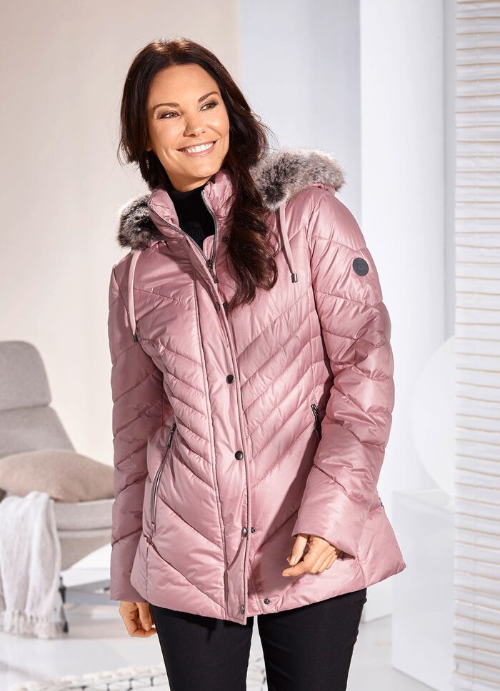 Jas met ritssluiting bij de zijsplitten ROZENKWARTS