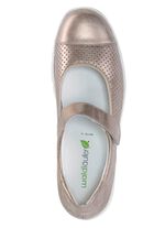 Waldl&auml;ufer clipschoen gemaakt van gedeeltelijk geperforeerd leer BRONS