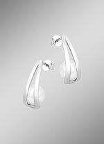 Moderne oorbellen met zoetwaterparels 