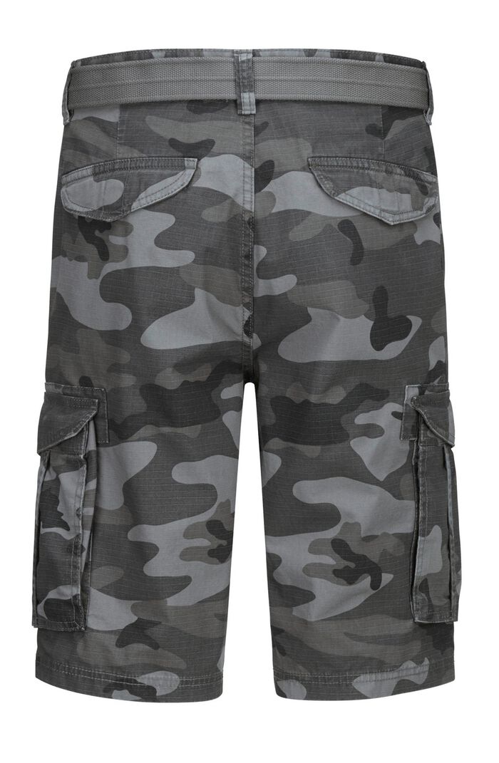 Bermudashort met riem en cargozakken in 2 kleuren 