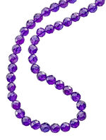 Amethist ketting met gefacetteerde bolletjes 