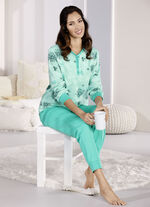 Pyjama met manchetten en knoopsluiting 